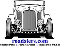 Vintage car illustration, roadsters website logo.