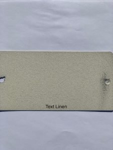 Beige textured paper labeled 'Text Linen' sample